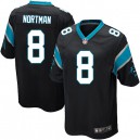 Youth Nike Carolina Panthers &8 Brad Nortman Elite Black Team Color NFL Jersey