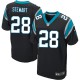 Men Nike Carolina Panthers &28 Jonathan Stewart Elite Black Team Color NFL Jersey
