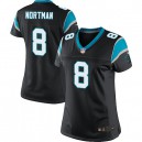 Women Nike Carolina Panthers &8 Brad Nortman Elite Black Team Color NFL Jersey