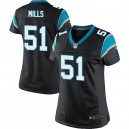 Women Nike Carolina Panthers &51 Sam Mills Elite Black Team Color NFL Jersey