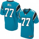Men Nike Carolina Panthers &77 Byron Bell Elite Blue Alternate NFL Jersey