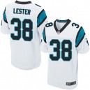 Men Nike Carolina Panthers &38 Robert Lester Elite White NFL Jersey