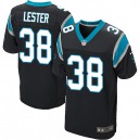 Men Nike Carolina Panthers &38 Robert Lester Elite Black Team Color NFL Jersey
