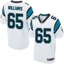 Men Nike Carolina Panthers &65 Garry Williams Elite White NFL Jersey