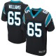 Men Nike Carolina Panthers &65 Garry Williams Elite Black Team Color NFL Jersey
