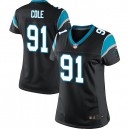 Women Nike Carolina Panthers &91 Colin Cole Elite Black Team Color NFL Jersey