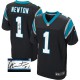 Men Nike Carolina Panthers &1 Cam Newton Black Team Color Elite Autographed NFL Jersey
