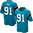 Youth Nike Carolina Panthers &91 Colin Cole Elite Blue Alternate NFL Jersey