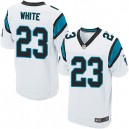 Men Nike Carolina Panthers &23 Melvin White Elite White NFL Jersey