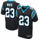 Men Nike Carolina Panthers &23 Melvin White Elite Black Team Color NFL Jersey