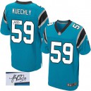 Men Nike Carolina Panthers &59 Luke Kuechly Elite Blue Alternate Autographed NFL Jersey
