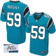 Men Nike Carolina Panthers &59 Luke Kuechly Elite Blue Alternate Autographed NFL Jersey