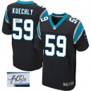Men Nike Carolina Panthers &59 Luke Kuechly Elite Black Team Color Autographed NFL Jersey