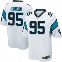 Youth Nike Carolina Panthers &95 Charles Johnson Elite White NFL Jersey