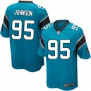 Youth Nike Carolina Panthers &95 Charles Johnson Elite Blue Alternate NFL Jersey