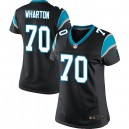 Women Nike Carolina Panthers &70 Travelle Wharton Elite Black Team Color NFL Jersey