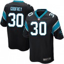 Youth Nike Carolina Panthers &30 Charles Godfrey Elite Black Team Color NFL Jersey