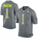 Men Nike Carolina Panthers &1 Cam Newton Elite Grey 2014 Pro Bowl NFL Jersey