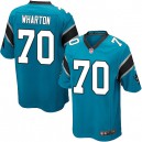 Youth Nike Carolina Panthers &70 Travelle Wharton Elite Blue Alternate NFL Jersey