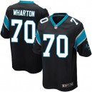 Youth Nike Carolina Panthers &70 Travelle Wharton Elite Black Team Color NFL Jersey