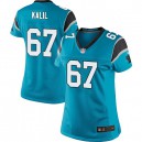 Women Nike Carolina Panthers &67 Ryan Kalil Elite Blue Alternate NFL Jersey