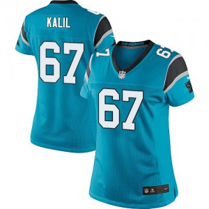 Femmes Nike Carolina Panthers # 67 Ryan Kalil Élite bleu alternent NFL Maillot Magasin