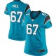 Women Nike Carolina Panthers &67 Ryan Kalil Elite Blue Alternate NFL Jersey
