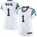 Women Nike Carolina Panthers &1 Cam Newton Elite White NFL Jersey