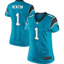 Women Nike Carolina Panthers &1 Cam Newton Elite Blue Alternate NFL Jersey