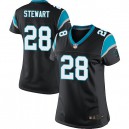 Women Nike Carolina Panthers &28 Jonathan Stewart Elite Black Team Color NFL Jersey
