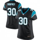Women Nike Carolina Panthers &30 Charles Godfrey Elite Black Team Color NFL Jersey