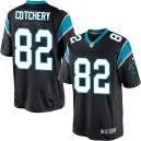 Youth Nike Carolina Panthers &82 Jerricho Cotchery Elite Black Team Color NFL Jersey