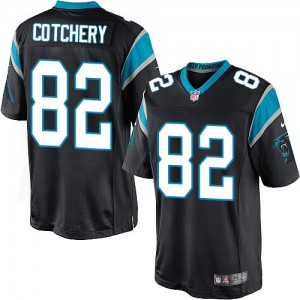 Jeunesse Nike Carolina Panthers # 82 Jerricho Cotchery élite noir équipe NFL Maillot Magasin de couleur