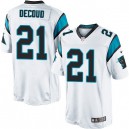 Youth Nike Carolina Panthers &21 Thomas DeCoud Elite White NFL Jersey