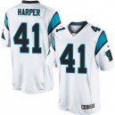 Youth Nike Carolina Panthers &41 Roman Harper Elite White NFL Jersey