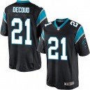 Youth Nike Carolina Panthers &21 Thomas DeCoud Elite Black Team Color NFL Jersey