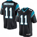Youth Nike Carolina Panthers &11 Tiquan Underwood Elite Black Team Color NFL Jersey