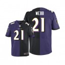 Men Nike Baltimore Ravens &21 Lardarius Webb Elite Team/Alternate Two Tone NFL Jersey