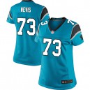 Women Nike Carolina Panthers &73 Drake Nevis Elite Blue Alternate NFL Jersey