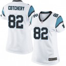 Women Nike Carolina Panthers &82 Jerricho Cotchery Elite White NFL Jersey