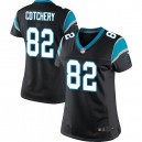 Women Nike Carolina Panthers &82 Jerricho Cotchery Elite Black Team Color NFL Jersey