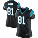 Women Nike Carolina Panthers &81 Jason Avant Elite Black Team Color NFL Jersey