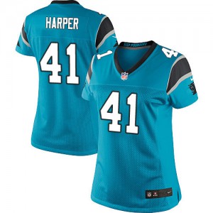 Femmes Nike Carolina Panthers # 41 romain Harper Élite bleu remplaçant NFL Maillot Magasin