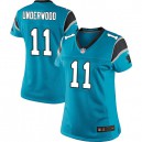 Women Nike Carolina Panthers &11 Tiquan Underwood Elite Blue Alternate NFL Jersey