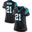 Women Nike Carolina Panthers &21 Thomas DeCoud Elite Black Team Color NFL Jersey