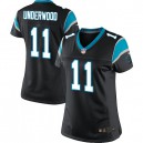 Women Nike Carolina Panthers &11 Tiquan Underwood Elite Black Team Color NFL Jersey