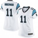 Women Nike Carolina Panthers &11 Tiquan Underwood Elite White NFL Jersey