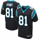 Men Nike Carolina Panthers &81 Jason Avant Elite Black Team Color NFL Jersey