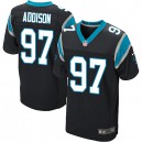 Men Nike Carolina Panthers &97 Mario Addison Elite Black Team Color NFL Jersey
