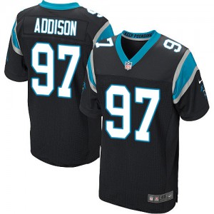 Hommes Nike Carolina Panthers # 97 Mario Addison élite noir équipe NFL Maillot Magasin de couleur